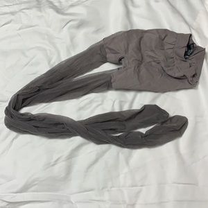 Sheer control top gray pantyhose